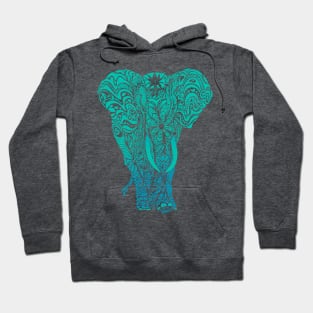 Not a circus turquoise elephant by #Bizzartino Hoodie